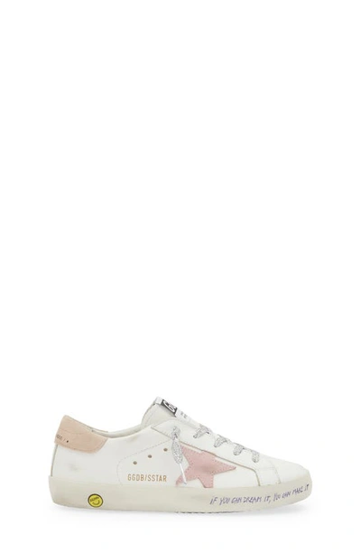 Shop Golden Goose Super-star Low Top Sneaker In White/ Antique Pink/ Nougat