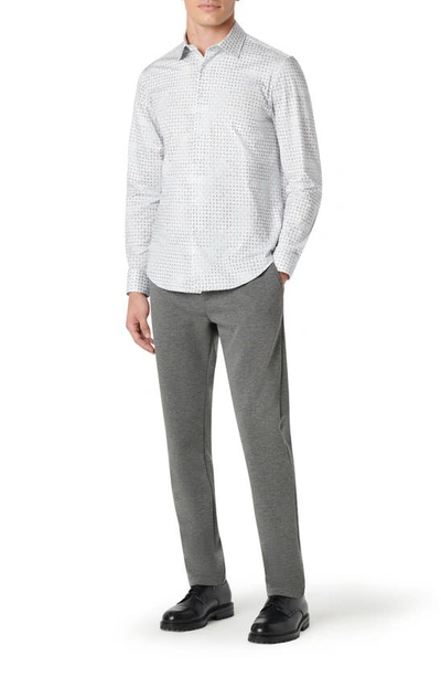 Bugatchi James Ooohcotton® Geometric Print Button-up Shirt In Turquoise