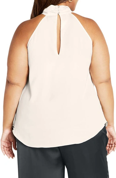 Shop City Chic Sexy Twist Sleeveless Top In Oat