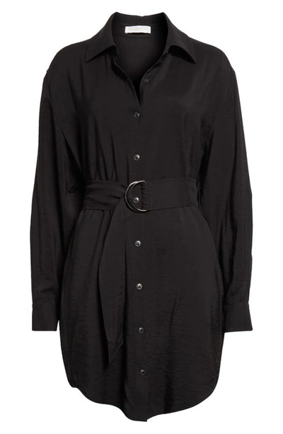 Shop Ramy Brook Berkley Long Sleeve Shirtdress In Black