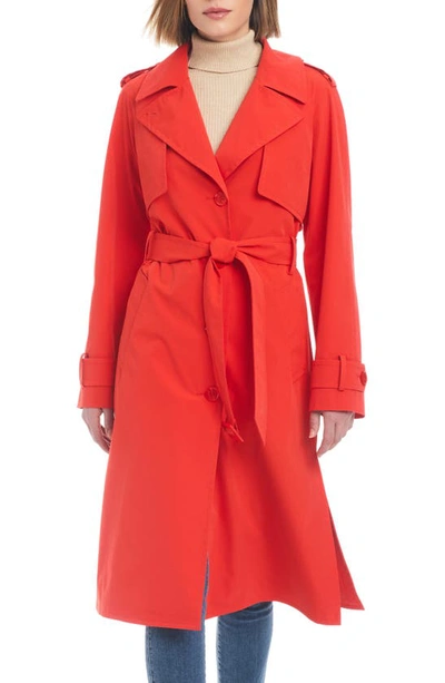 Shop Kate Spade Water Resistant Trench Coat In Ponderosa Red