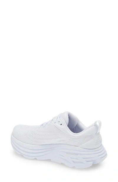 Shop Hoka Bondi 8 Running Shoe In White / White