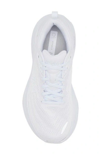 Shop Hoka Bondi 8 Running Shoe In White / White