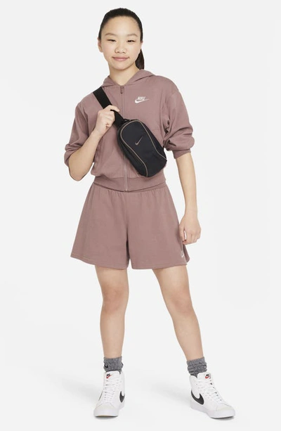 Shop Nike Kids' Sportswear Cotton Jersey Hoodie In Smokey Mauve/ Platinum Violet