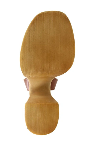 Candies Ida Platform Sandal In Tan Leather