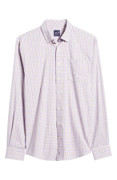 Shop Johnnie-o Rylen Prep-formance Check Button-down Shirt In Grape