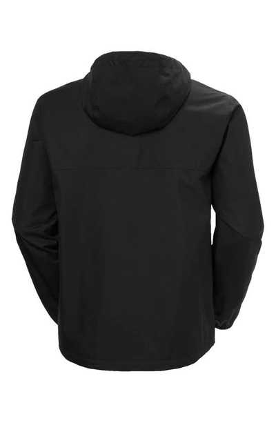 Shop Helly Hansen Vancouver Hooded Rain Jacket In Black