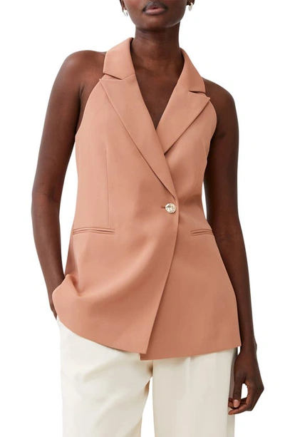 Shop French Connection Harrie Vest In Mocha Mousse