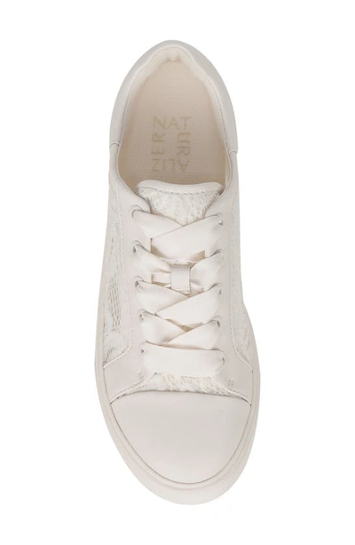 Naturalizer Morrison Womens Lace Up Slip On Casual And Fashion Sneakers In White Lace
