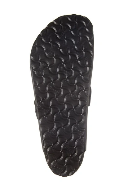 Birkenstock Black Leather Boston Sandals With Cork-latex Footbed In Black