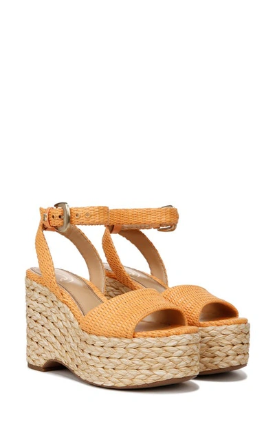 Shop Sam Edelman April Platform Wedge Espadrille Sandal In Marigold