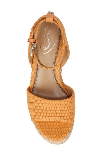 Shop Sam Edelman April Platform Wedge Espadrille Sandal In Marigold