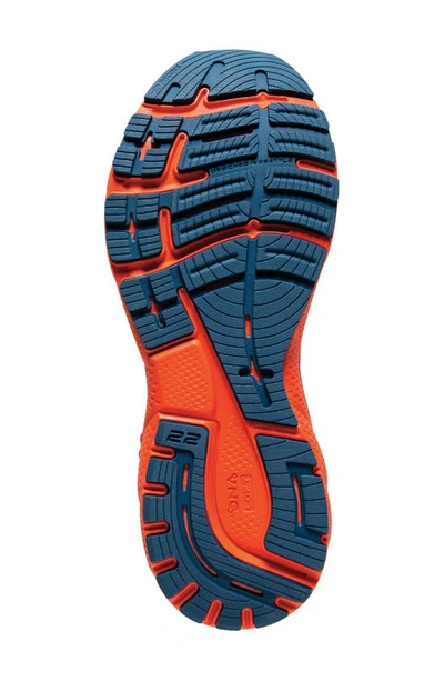 Shop Brooks Adrenaline Gts 22 Running Shoe In Blue/ Light Blue/ Orange
