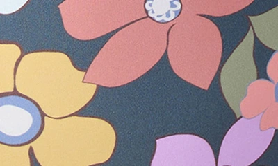 Shop O'neill Kids' Layla Ruffle Floral Two-piece Swimsuit In Slate