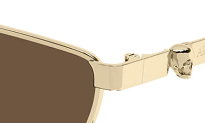 Shop Alexander Mcqueen 60mm Cat Eye Sunglasses In Gold