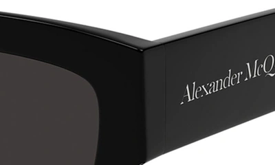 Shop Alexander Mcqueen 53mm Square Sunglasses In Black
