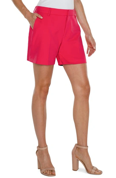 Liverpool Los Angeles Kelsey High Waist Shorts In Pink Punch