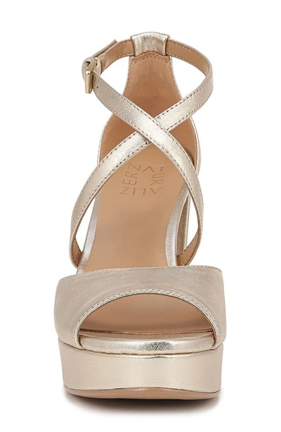 Naturalizer Melody Platform Sandals In Champagne Leather