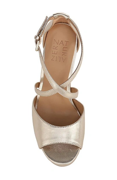 Naturalizer Melody Platform Sandals In Champagne Leather