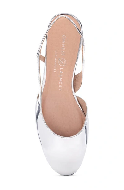 Shop Chinese Laundry Rozie Half D'orsay Slingback Pump In Silver