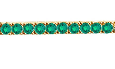Shop Crislu Cubic Zirconia Tennis Necklace In Emerald