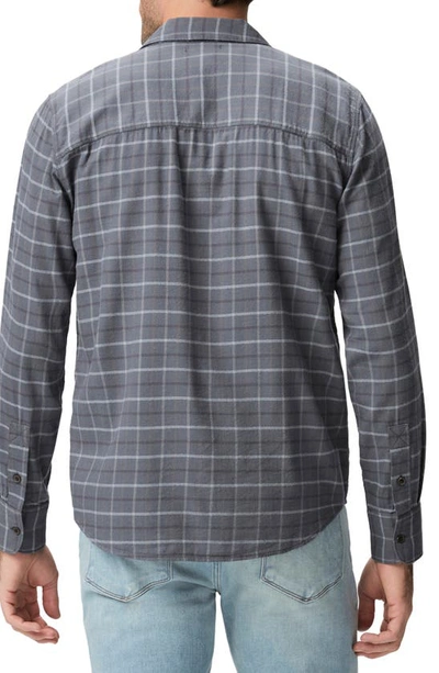 Shop Paige Everett Plaid Flannel Button-up Shirt In Dark Wind