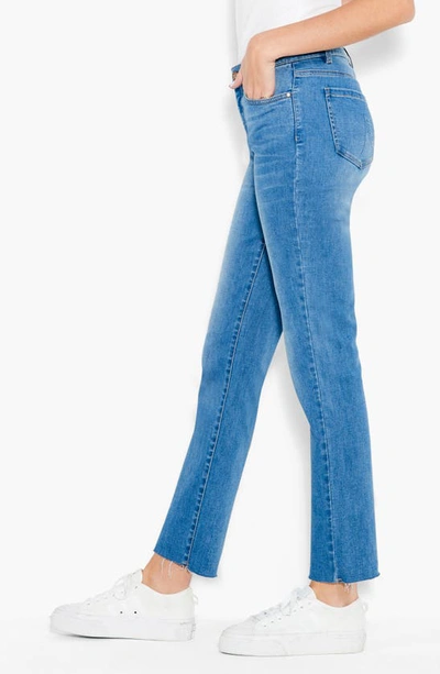 Nic + Zoe High Waist Raw Hem Ankle Straight Leg Jeans In Horizon