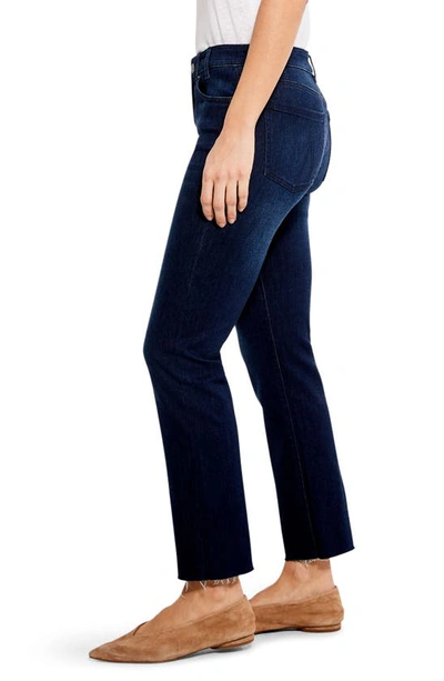 Nic + Zoe High Waist Raw Hem Ankle Straight Leg Jeans In Twilight