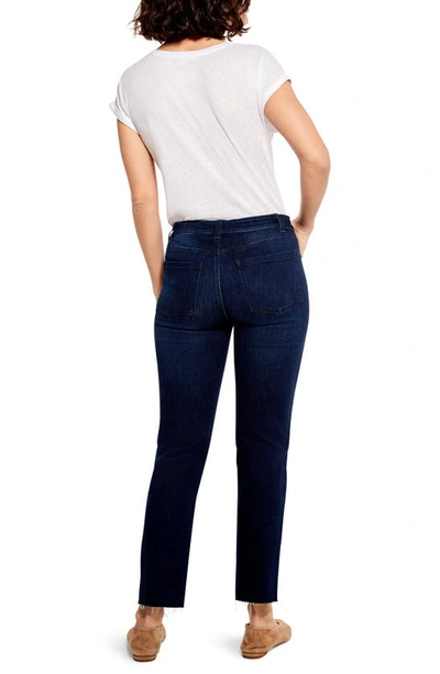 Nic + Zoe High Waist Raw Hem Ankle Straight Leg Jeans In Twilight