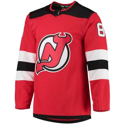 Shop Adidas Originals Adidas Jack Hughes Red New Jersey Devils Home Primegreen Authentic Player Jersey