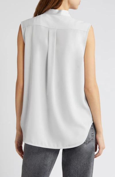 Shop Rag & Bone Meredith Sleeveless Surplice Top In Light Grey