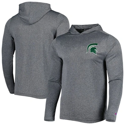 Shop Knights Apparel Champion Gray Michigan State Spartans Hoodie Long Sleeve T-shirt