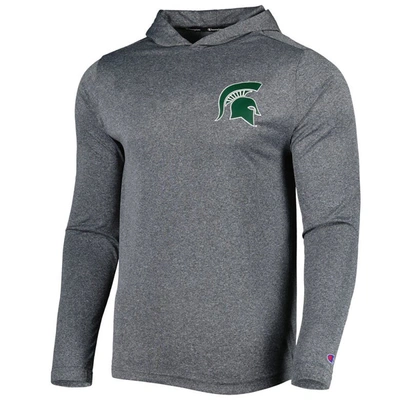 Shop Knights Apparel Champion Gray Michigan State Spartans Hoodie Long Sleeve T-shirt