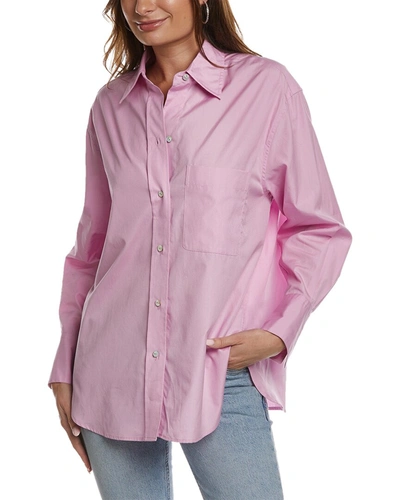 Shop Vince Oversized Shirt In Pink