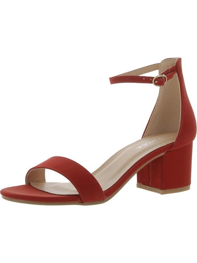 Shop Top Moda Darcie 1 Womens Open Toe Ankle Strap Heels In Red