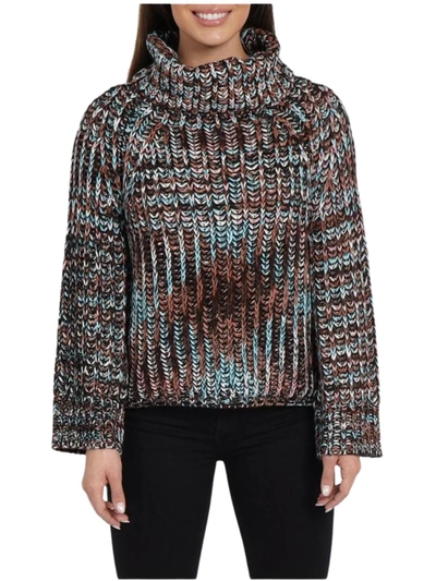 Shop Love Token Mimi Chunky Turtleneck Sweater In Brown Multi In Blue