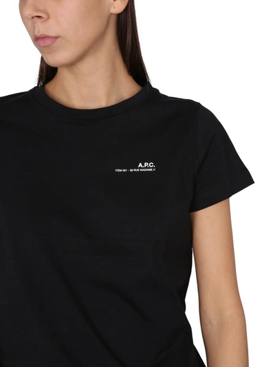 Shop Apc A.p.c. T-shirt With Logo In Black