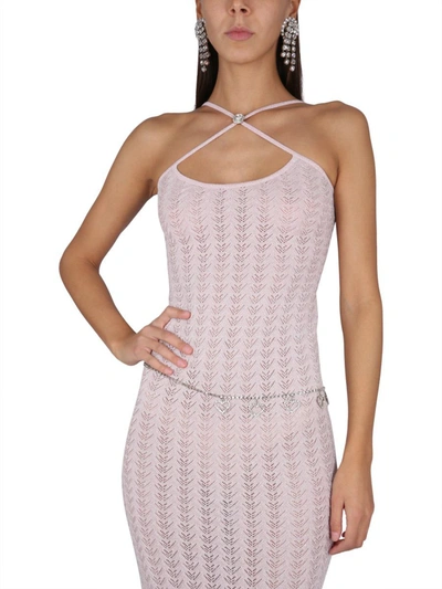 Shop Alessandra Rich Lace Dress In Pink