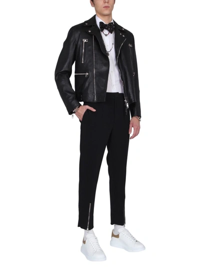 Shop Alexander Mcqueen Biker Jacket In Black