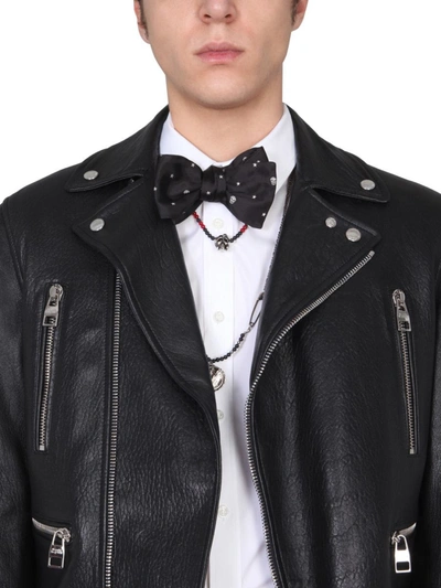 Shop Alexander Mcqueen Biker Jacket In Black