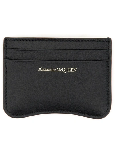 Shop Alexander Mcqueen Card Holder "seal" In Black