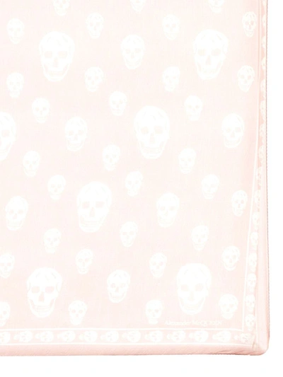 Shop Alexander Mcqueen Classic Skull Scarf In Pink