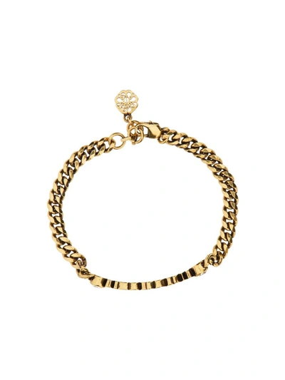 Shop Alexander Mcqueen Gold Graffiti Bracelet