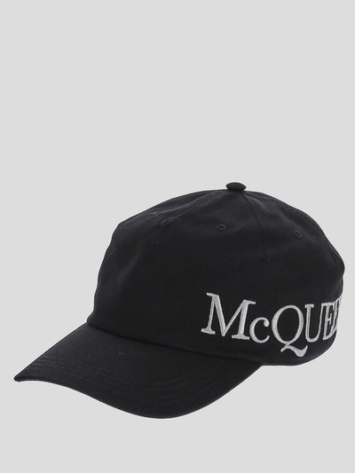 Shop Alexander Mcqueen Hat In Black/ivory