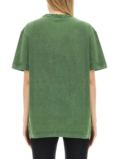 Shop Alexander Wang T-shirt With Logo In Green