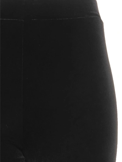 Shop Alexandre Vauthier Velvet Leggings In Black