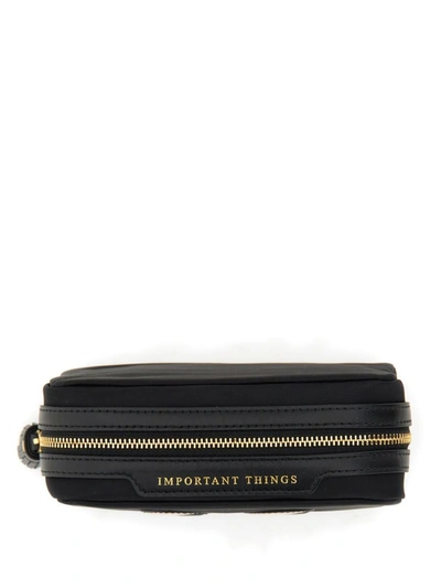 Shop Anya Hindmarch Beauty Case "important Things Eyes" In Black