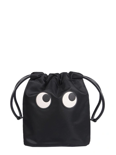 Shop Anya Hindmarch Pouch "eyes" In Black
