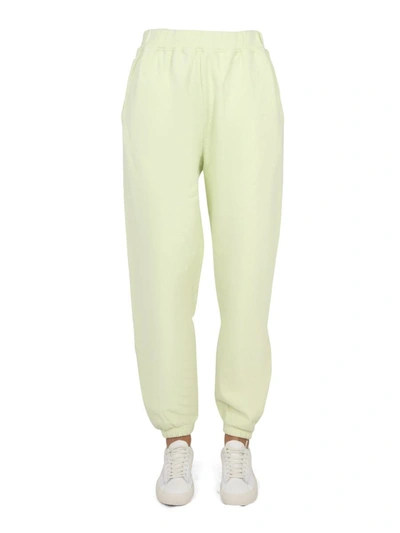 Shop Aries Jogging Pants With Logo Print Unisex In Green