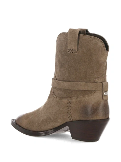 Shop Ash Boots In Suede Veloursmud